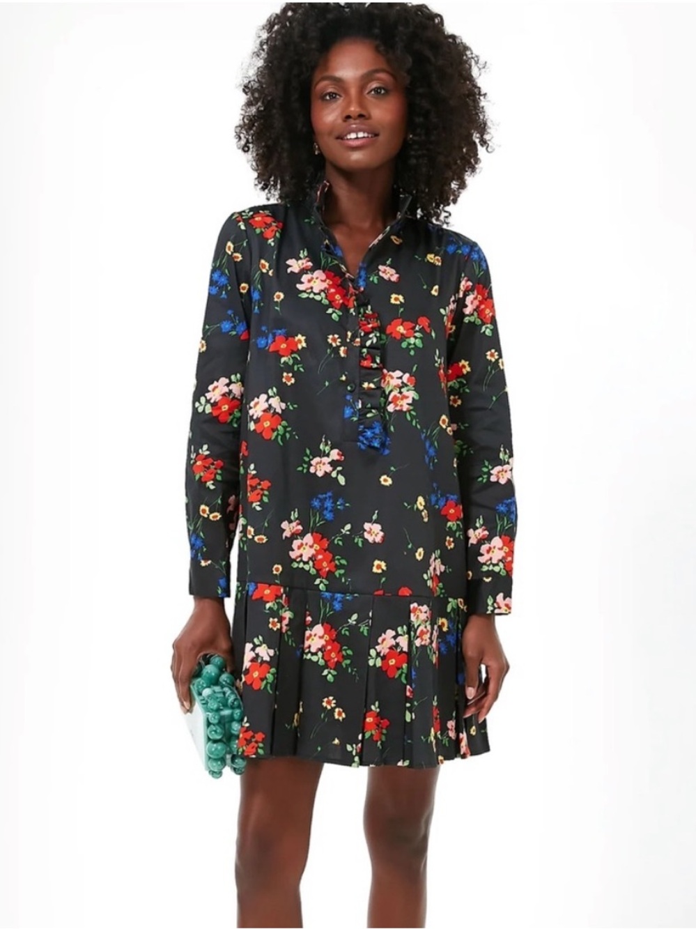TUCKERNUCK After Light Amaryllis Tate Dress Black Colorful Floral Size Small - Picture 2 of 13
